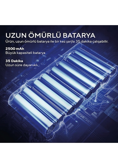 Kumtel HWDVC-01 Islak Kuru Şarjlı Dikey Süpürge