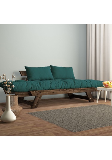 Woodesk Adalar Masif Ceviz-petrol Renk 2li Kanepe Cpt8116-210