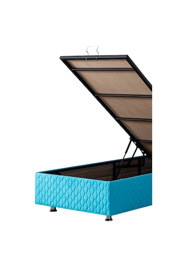 Setaymobilya Baza, Duke Turkuaz Tek Kişilik Baza + Başlık+ Ortopedik Yatak