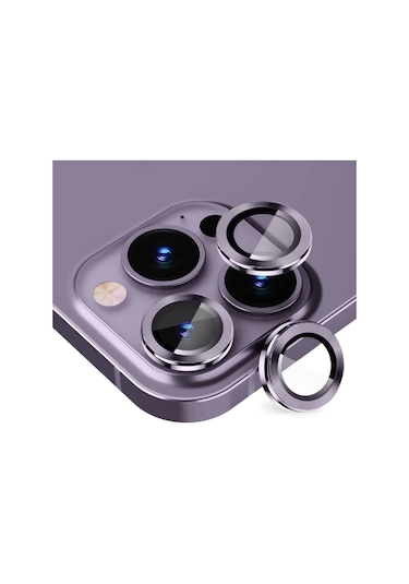 Apple Uyumlu iPhone 14 Pro 14 Pro Max Lens Koruyucu  Derin Mor