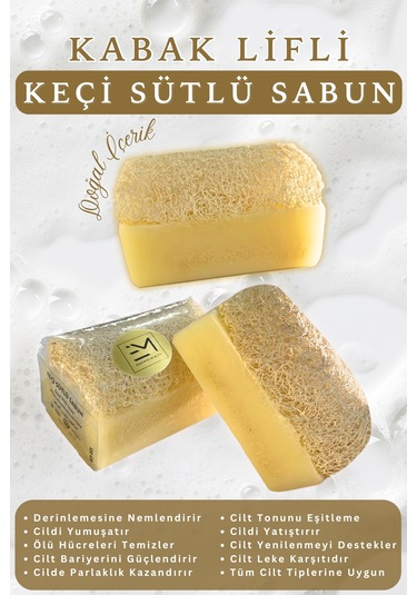 Doğal Kabak Lifli Keçi Sütlü Sabun Cilt Yenilenmesini Destekler