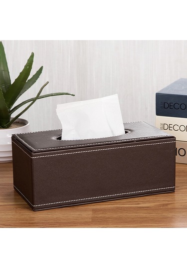 Neevoyu Büyük Boy Mavi Kürk Desenli Deri Mendil Kutusu - Ev, Otel, Araç İçin Pratik Kullanım, Kaliteli Ve Dayanıklı Mavi Koyun Cilt Desenli