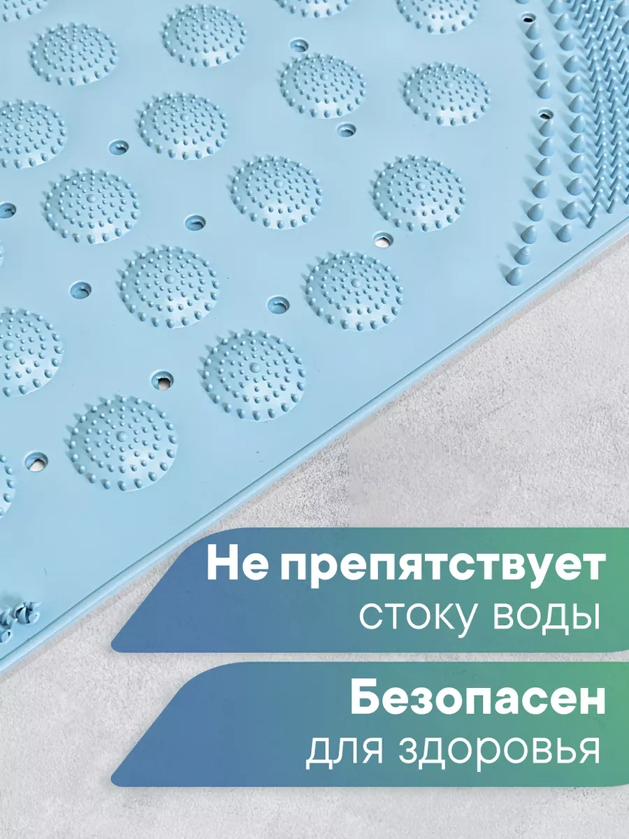 Vılına Vantuzlu Kaymaz Banyo Paspası 166891680 Açık Mavi