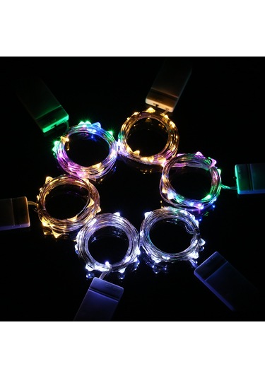 Neevoyu 2 Metre 20 Ledlı Taşınabilir Bakır Tel Işık Zinciri - Sıcak Beyaz Ambiyans, Ip65 Su Geçirmez Pil Yok Sıcak Beyaz