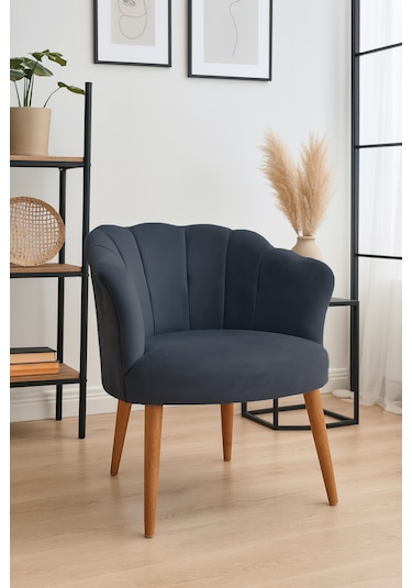 Papatya Berjer - Modern Tekli Koltuk - Babyface Kumaş - Antrasit