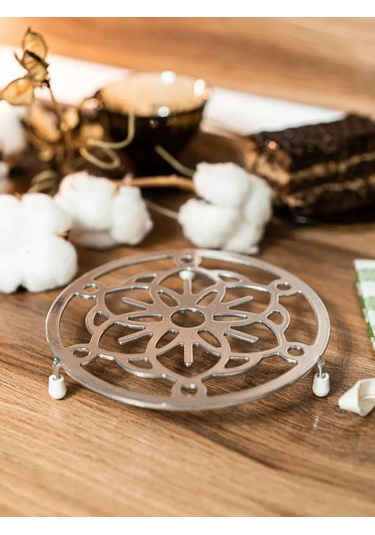 Hıtsad Yılbaşı İçin Yuvarlak 300-100 Isıya Dayanıklı Altlık 171604522 Gümüş