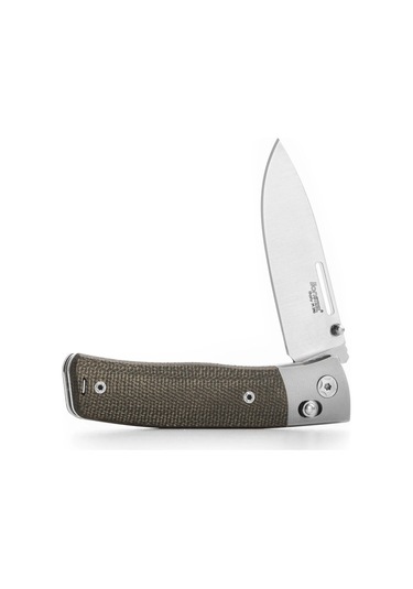 Lionsteel Nini - Green Canvas - Titanium Bolster Kamp Çakı Yeşil