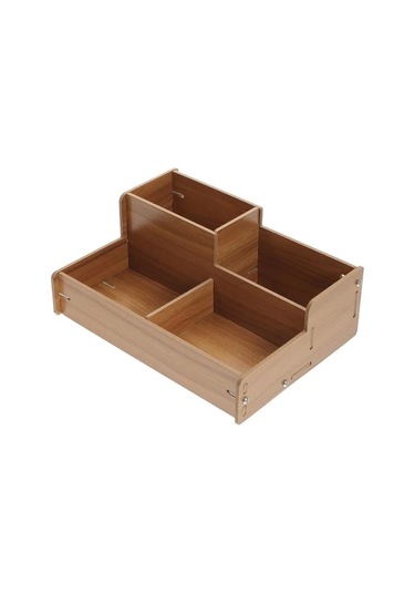 Ahşap Masa Üstü Düzenleyici Kutu Renkli