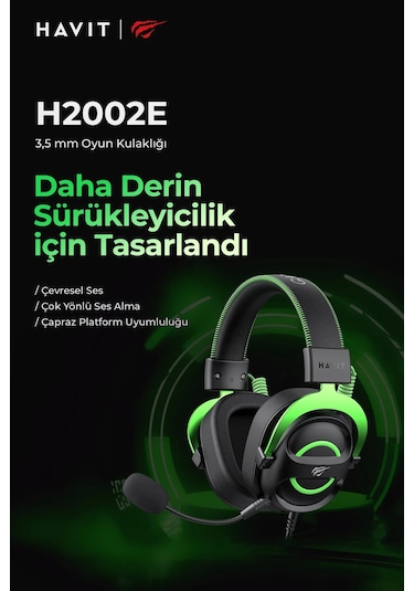 Havit Gamenote H2002E Kablolu Çıkarılabilir Mikrofonlu Oyuncu Kulaklığı