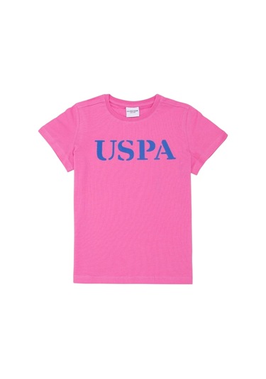 Çocuk Basic Bisiklet Yaka Tişört Pembe