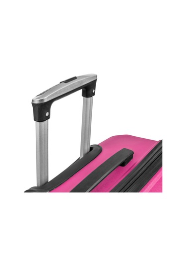 Npo Diamond Pp Polipropilen Kabin, Orta Ve Büyük Boy 3'lü Kırılmaz Valiz Seti-fuşya Fuşya