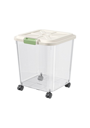 Ranyeek Gıda Seviyesi Pp Plastiği Muhafaza Kabı, Nem Ve Haşere Engeli, Transparent 5 Kg Kapasite, Ölçüm Kasesi İle, Mısır Ve Tahıllar İçin Güvenli Saklama Diğer