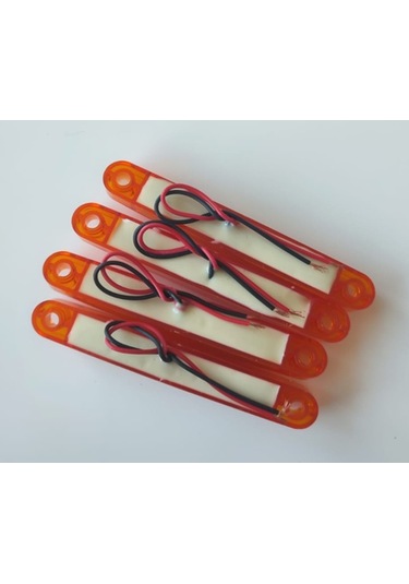 4 Adet Neon Led Lamba Slim Model Turuncu 12-24 Volt