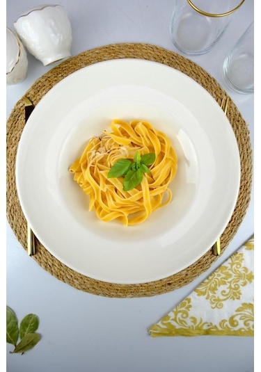 Digithome Valencia Porselen Spagetti Makarna Tabağı 27 Cm Krem - Ipf1096 C320.045
