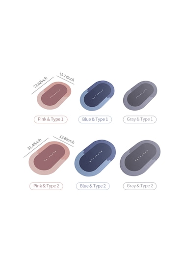 Suofeng Koyu Gri 40x60cm Oval Banyo Paspası - Diatomit Köpük, Su Emici, Kaymazsız, Yumuşak, Makine Yıkama Uygun Gri