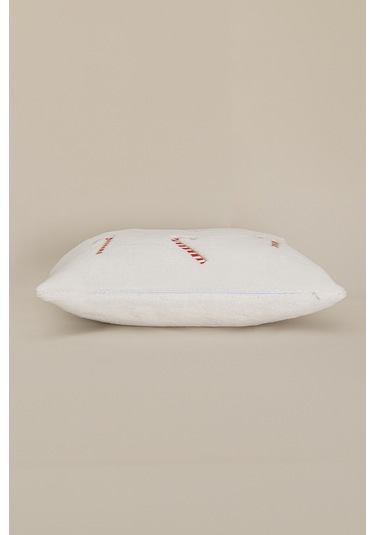 Charm Baston Şeker İşlemeli Krem Kırlent 45x45 35255a Krem