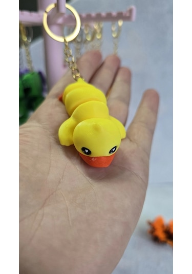 Sarı Ördek Anahtarlık Kaliteli Aksesuar Çanta Charm