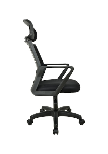 Mobilyakeyfi Bürocci Likya Plastik Ayaklı Çalışma Koltuğu-Siyah File-2284B0541