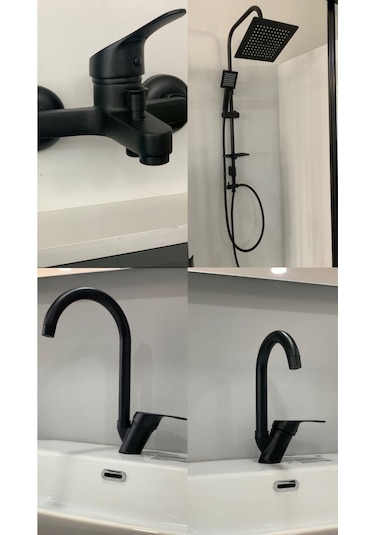 Armour Armatür Batarya Seti 4'lü Siyah