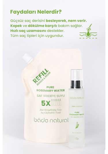 Biberiye Suyu Güçlendirici Saç Toniği Refill Paket 500 Ml