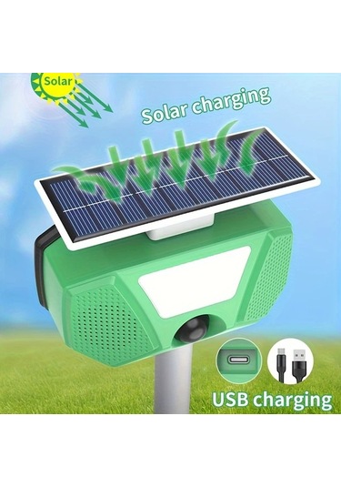 Willowhaven Sjz-027-2 Solar Ses Dalgası Hayvan Kovucu Bahçe Çiftlik Fare Sincap Kuş Savar