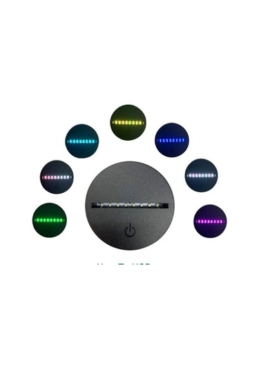 Szypzstore 3d Illusion Lamba Dinozor Gece Lambası Renkli 3d Led Masa Masa Lambası Yatak Odası Ev Dekor Erkek Çocuklar Için Hediyeler, A-7 Renk Hiçbir Uzaktan Pz933z Siyah