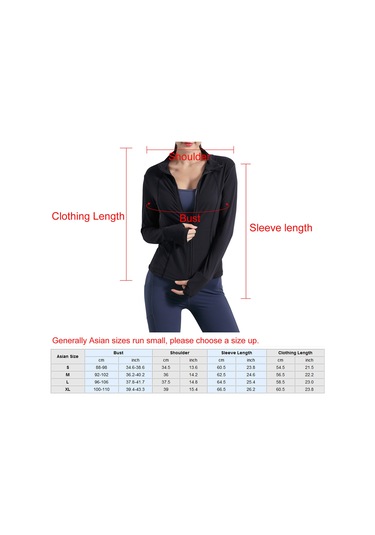 Gajeena Kadın Spor Ceketi - Nefes Alabilir, Hızlı Kuruma, Parmak Delikli, Yoga Ve Koşu İçin Mor