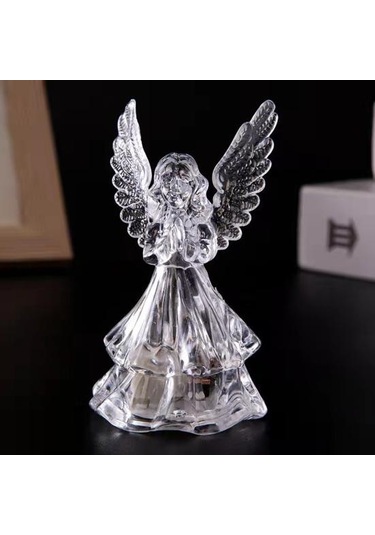 Jms Led Işık Şeffaf Enerji Tasarrufu Sağlayan Dekoratif Akrilik 3d Melek Gece Lambası Çok Renkli