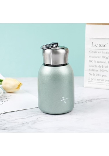 Novahub 300ml Mini Kahve Vakum Şişeleri Güzel Termos Taşınabilir Seyahat Su Şişesi Bardak Yeşil Yeşil