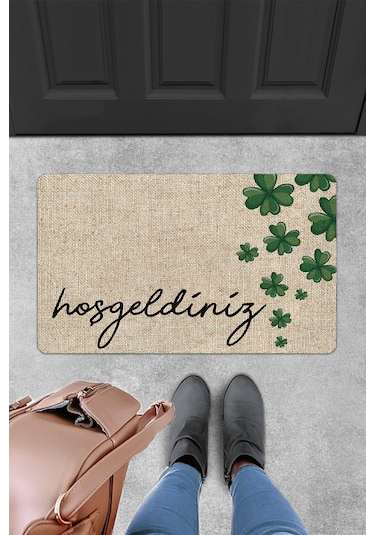 Evaşk Kapı Önü Paspası Vinil Kaymaz Tabanlı 45 X 70 Evaşkdm12094