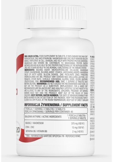 Ostrovit Mgzb Zma Ultra 120 Tabs
