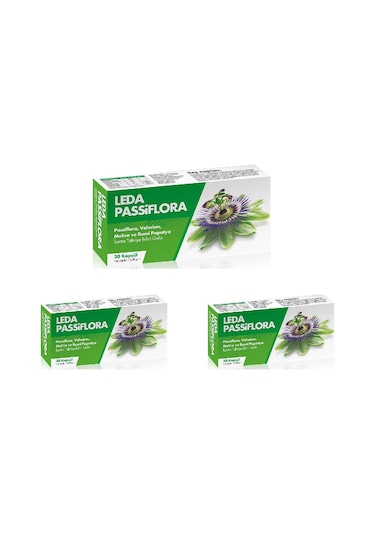 Ledapharma Leda Passiflora 30 Kapsül 3 Kutu
