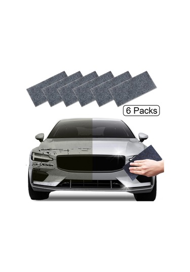 Vkemall 6 Adet Nano Teknoloji Araba Yıkama Bezi - Kırık, Lekeler, Pas Ve Oksidasyon Temizleyici - Tüm Renkli Arabalar İçin Uygun