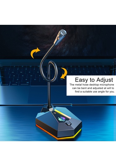 Springsun Mikrofon Sada Mk01 3.5mm Masa Mikrofonu Tak Ve Çalıştır Profesyonel 360 Derece Çok Yönlü Mikrofon