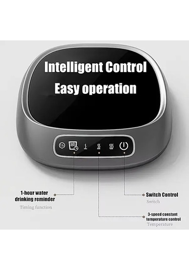 Willowhaven Gri Usb Kahve Fincanı Isıtıcı Pedi, 3 Sıcaklık Ayarı, Ev Ofis Ve  İçin