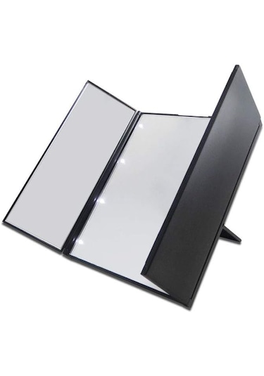 Monozone Katlanabilir 8led Li Makyaj Aynası Taşınabilir 3taraflı