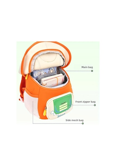 Oldfriend 3-6 Yaş Popüler Yeni Sevimli Çizgi Film Hafif Kayıp Önleyici Çocuk Sırt Çantası Mavi Mavi