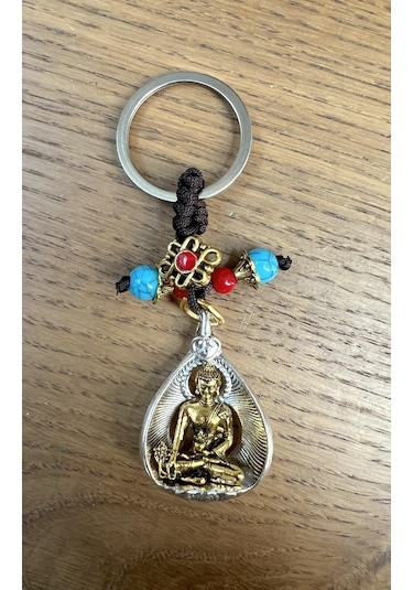 Feng Shui Buda Figürlü Metal Anahtarlık