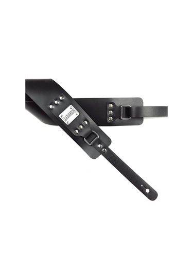 Leatherton Lt Fastback Hakiki Deri Gitar Askısı Siyah