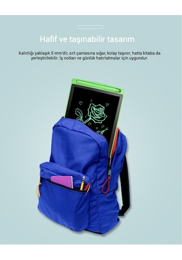 Snapbuy 8.5 İnç Lcd Çocuk Yazı Ve Çizim Tableti, Erken Eğitim Ve Uzaktan Öğrenim İçin El Yazı Tahtası Beyaz