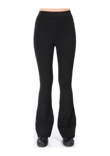 Incebelli Kadın Ispanyol Paça Çelik Taytsiyahm Siyah