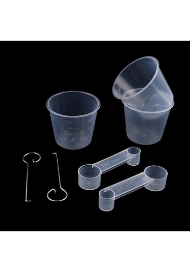 1 Takım Ekmek Makinesi Üreticisi Parçaları 200ml Ölçüm Kabı Kaşık Seti Temizleme Aracı