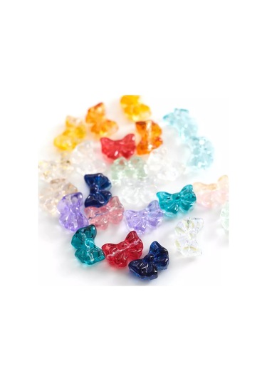 Kafebizu Cam Boncuk Fiyonklar 20 Adet 14x10 Mm Renk Karışıklığı 198061920