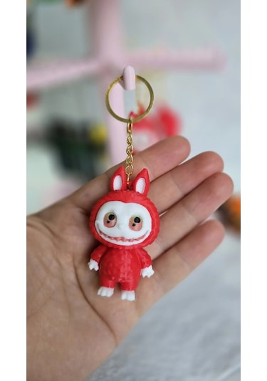 Labubu Anahtarlık Kırmızı Kaliteli Aksesuar Çanta Charm