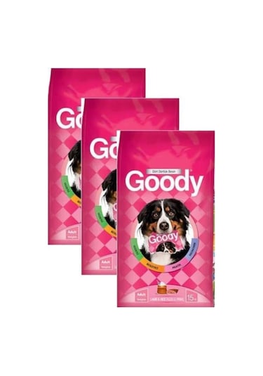 Goody Kuzu Etli & Pirinçli Yetişkin Köpek Maması 3 x 15 KG