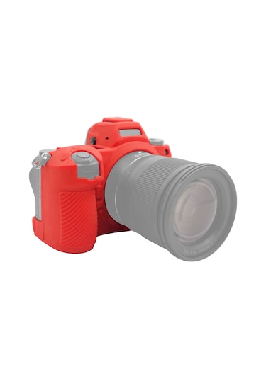 Nikon Z6 Iı İçin Puluz Yumuşak Silikon Koruyucu Kılıf Kırmızı Kırmızı