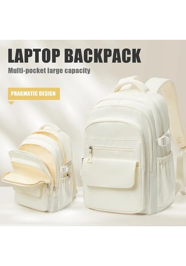 Wangxi Gri Kadınlar İçin Büyük Kapasiteli Çok Katmanlı Hafif Pratik Cepli Siyah Naylon Sırt Çantası Okul Seyahat Ve İş İçin İdeal Gri