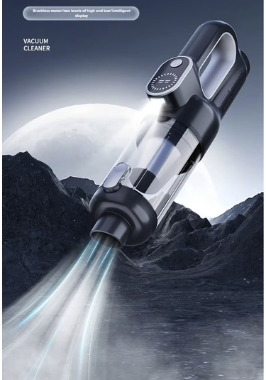 Turbo Digital 120w Ultra Emiş Araç Ev Araba Süpürgesi Çok Uzun Şarj Süresi Turbo Çift Motor