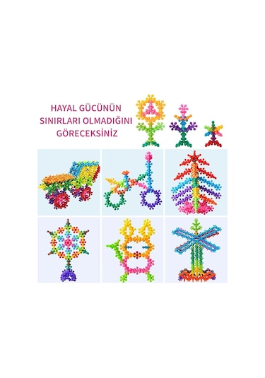 Kar Tanesi Molekül Yapı Taşları 5 Renk 120 Parça