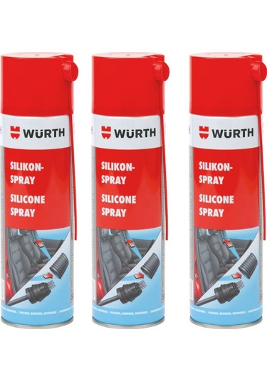 Würth Silikon Sprey 500 Ml Metal Plastik Lastik Parçalar İçin Uzun Süreli Koruma
